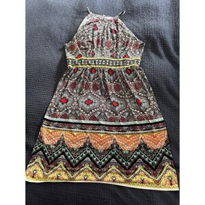 London Times Women’s Multicolor Keyhole Halter Dress Size 14